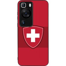 Huawei P60 Case Hülle - Silikon schwarz Hockey World Championship Ecusson Suisse