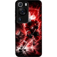 Huawei P60 Case Hülle - Silikon schwarz Hockey World Championship Player