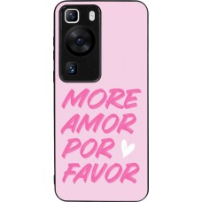 Huawei P60 Case Hülle - Silikon schwarz More amor porfavor