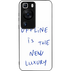 Coque Huawei P60 - Silicone rigide noir Offline is the new luxury