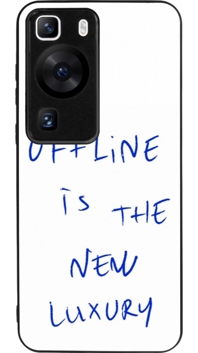 Coque Huawei P60 - Silicone rigide noir Offline is the new luxury