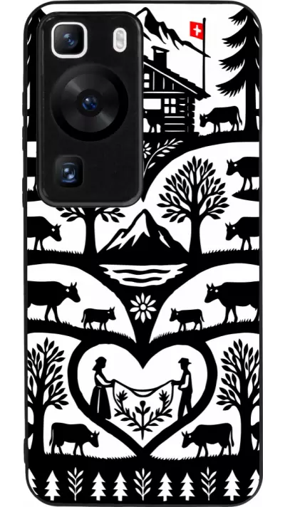Coque Huawei P60 - Silicone rigide noir Poya Suisse 2
