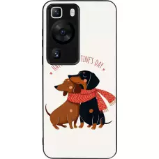 Coque Huawei P60 - Silicone rigide noir Saint Valentines Day 26 Happy Valentine