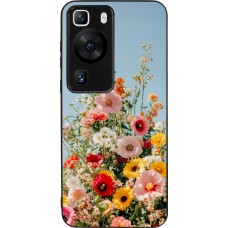Huawei P60 Case Hülle - Silikon schwarz Spring flowers Spring 2026