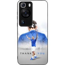 Huawei P60 Case Hülle - Silikon schwarz Thank you Roger