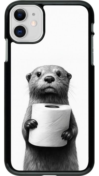 Coque iPhone 11 - Loutre papier de toilette