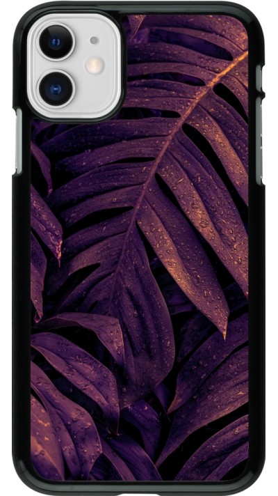 iPhone 11 Case Hülle - Purple Light Leaves