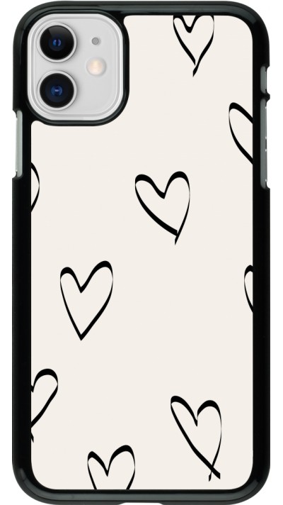 iPhone 11 Case Hülle - Valentine 2023 minimalist hearts