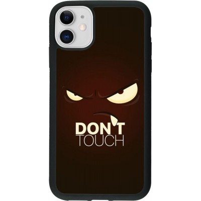 Hülle iPhone 11 - Silikon schwarz Angry Dont Touch