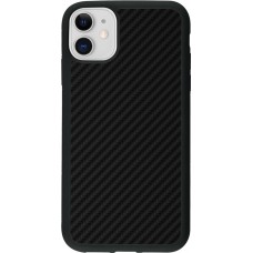 Hülle iPhone 11 - Silikon schwarz Carbon Basic