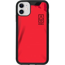 iPhone 11 Case Hülle - Silikon schwarz Südkorea 2022 personalisierbares Fussballtrikot