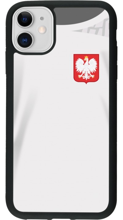 iPhone 11 Case Hülle - Silikon schwarz Polen 2022 personalisierbares Fussballtrikot