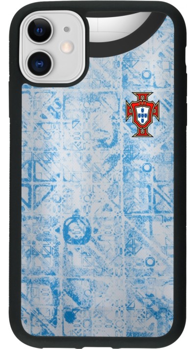 iPhone 11 Case Hülle - Silikon schwarz Portugal Away personalisierbares Fussballtrikot