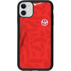 iPhone 11 Case Hülle - Silikon schwarz Tunesien 2022 personalisierbares Fussballtrikot