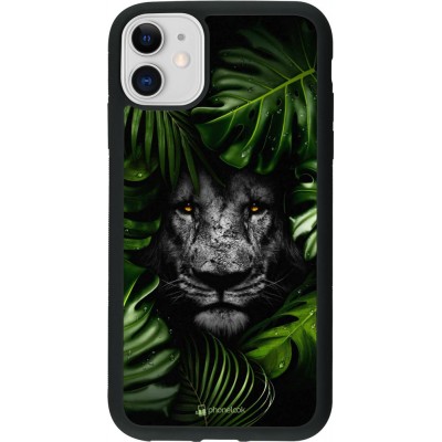 Hülle iPhone 11 - Silikon schwarz Forest Lion