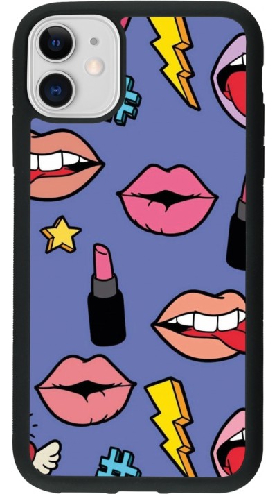 iPhone 11 Case Hülle - Silikon schwarz Lips and lipgloss