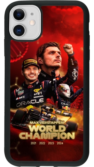iPhone 11 Case Hülle - Silikon schwarz Max Verstappen Champion 2023