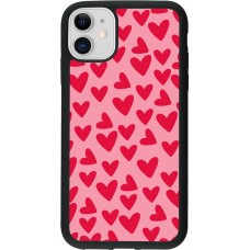 iPhone 11 Case Hülle - Silikon schwarz Mom 2024 kleine Herzen