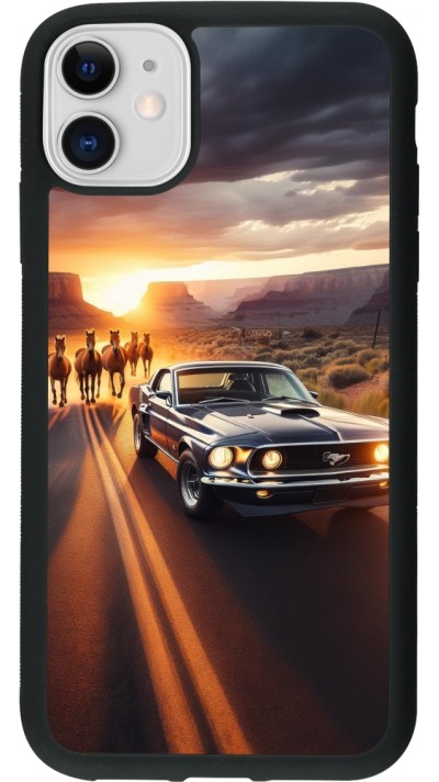 iPhone 11 Case Hülle - Silikon schwarz Mustang 69 Grand Canyon