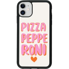 iPhone 11 Case Hülle - Silikon schwarz Pizza pepperoni 2026