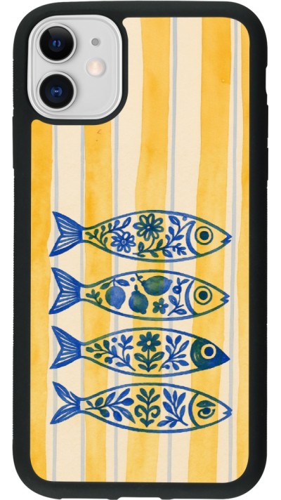 iPhone 11 Case Hülle - Silikon schwarz Portuguese fish 2026