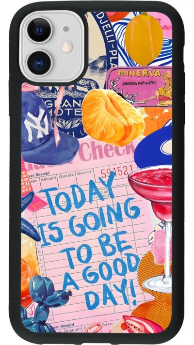 iPhone 11 Case Hülle - Silikon schwarz Preppy Today is Going to be a good day