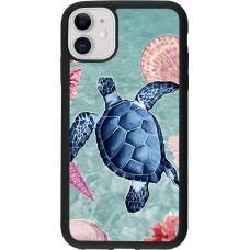 iPhone 11 Case Hülle - Silikon schwarz Preppy Turtle