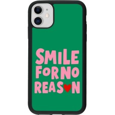 iPhone 11 Case Hülle - Silikon schwarz Smile for no reason 2026