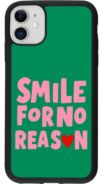 iPhone 11 Case Hülle - Silikon schwarz Smile for no reason 2026