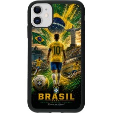 iPhone 11 Case Hülle - Silikon schwarz Fussball Brasilien splash 2026