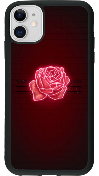 iPhone 11 Case Hülle - Silikon schwarz Spring 23 neon rose