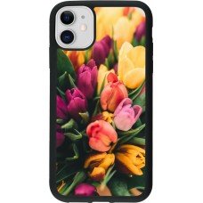 iPhone 11 Case Hülle - Silikon schwarz Bouquet of tulips Spring 2026