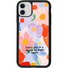 iPhone 11 Case Hülle - Silikon schwarz Every day is a chance Spring 2026