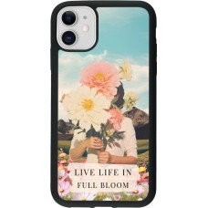 iPhone 11 Case Hülle - Silikon schwarz Live life in full moon Spring 2026