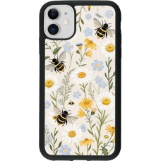 iPhone 11 Case Hülle - Silikon schwarz Pattern bees Spring 2026
