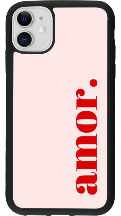 iPhone 11 Case Hülle - Silikon schwarz Valentine 2024 amor