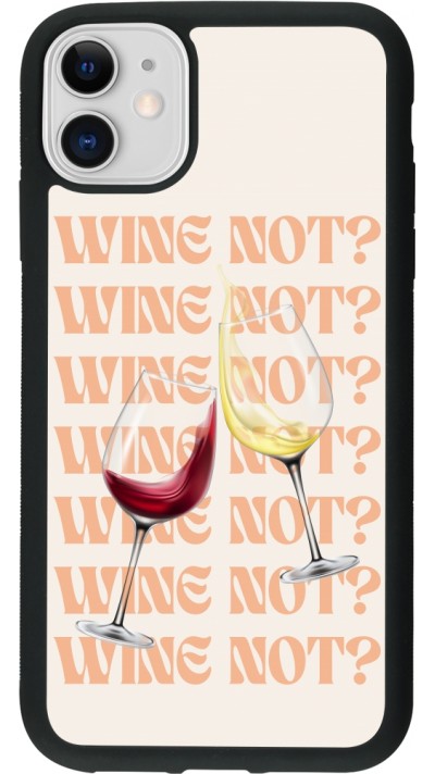iPhone 11 Case Hülle - Silikon schwarz Wine not