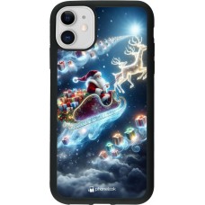 iPhone 11 Case Hülle - Silikon schwarz Weihnachten 2023 Verzauberter Weihnachtsmann