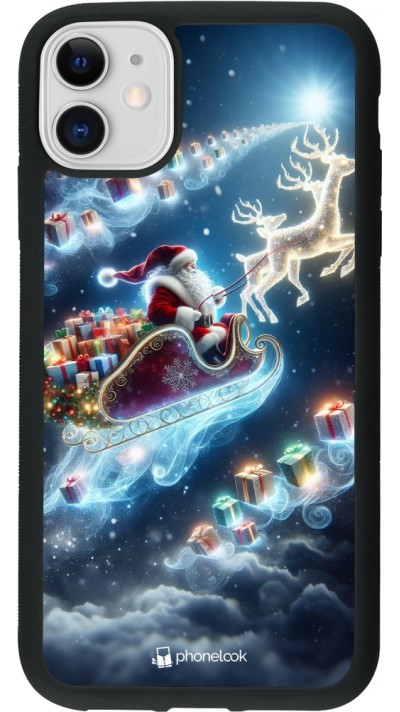 iPhone 11 Case Hülle - Silikon schwarz Weihnachten 2023 Verzauberter Weihnachtsmann
