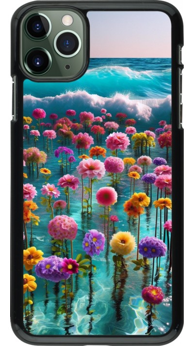 iPhone 11 Pro Max Case Hülle - Blumenmeer Wellen