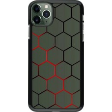 Hülle iPhone 11 Pro Max - Geometric Line red