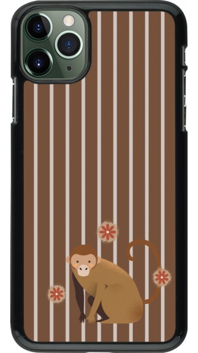 iPhone 11 Pro Max Case Hülle - Monkey with stripes