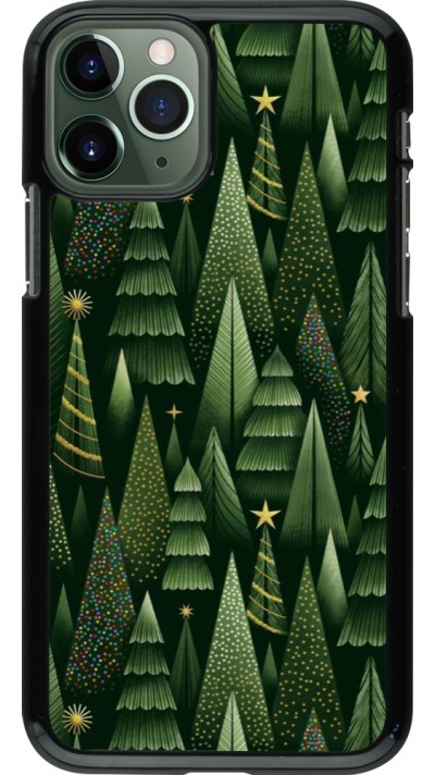 iPhone 11 Pro Case Hülle - Christmas 25 Pattern Xmas Tree
