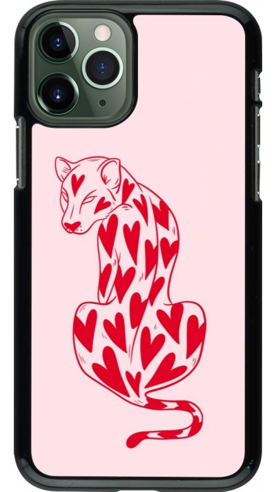iPhone 11 Pro Case Hülle - Leopard with hearts 2026
