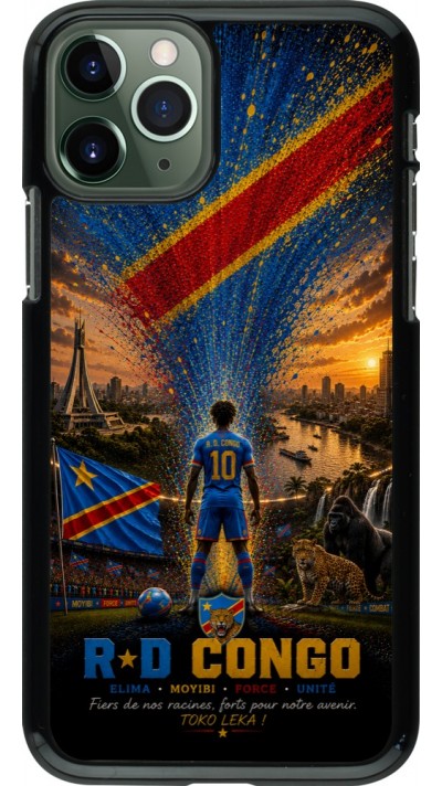 Coque iPhone 11 Pro - Football République démocratique du Congo splash 2026