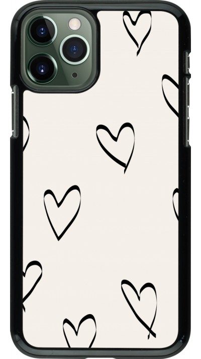 iPhone 11 Pro Case Hülle - Valentine 2023 minimalist hearts