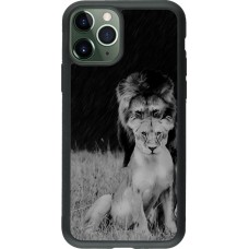 Hülle iPhone 11 Pro - Silikon schwarz Angry lions