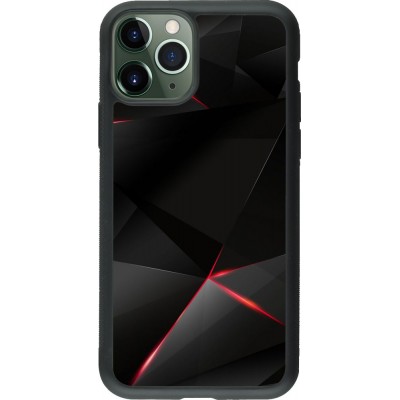 Hülle iPhone 11 Pro - Silikon schwarz Black Red Lines