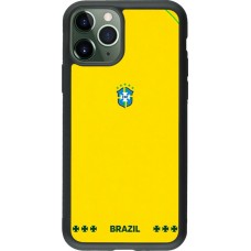 iPhone 11 Pro Case Hülle - Silikon schwarz Brasilien 2026 personalisierbares Fussballtrikot