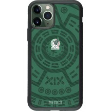 Coque iPhone 11 Pro - Silicone rigide noir Maillot de football Mexique 2026 personnalisable